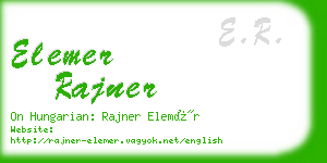 elemer rajner business card